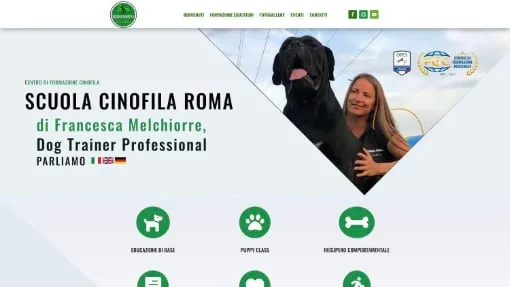Realizzazione siti Web Novara 5 sito web scuolacinofilaroma Andrea Patrucchi
